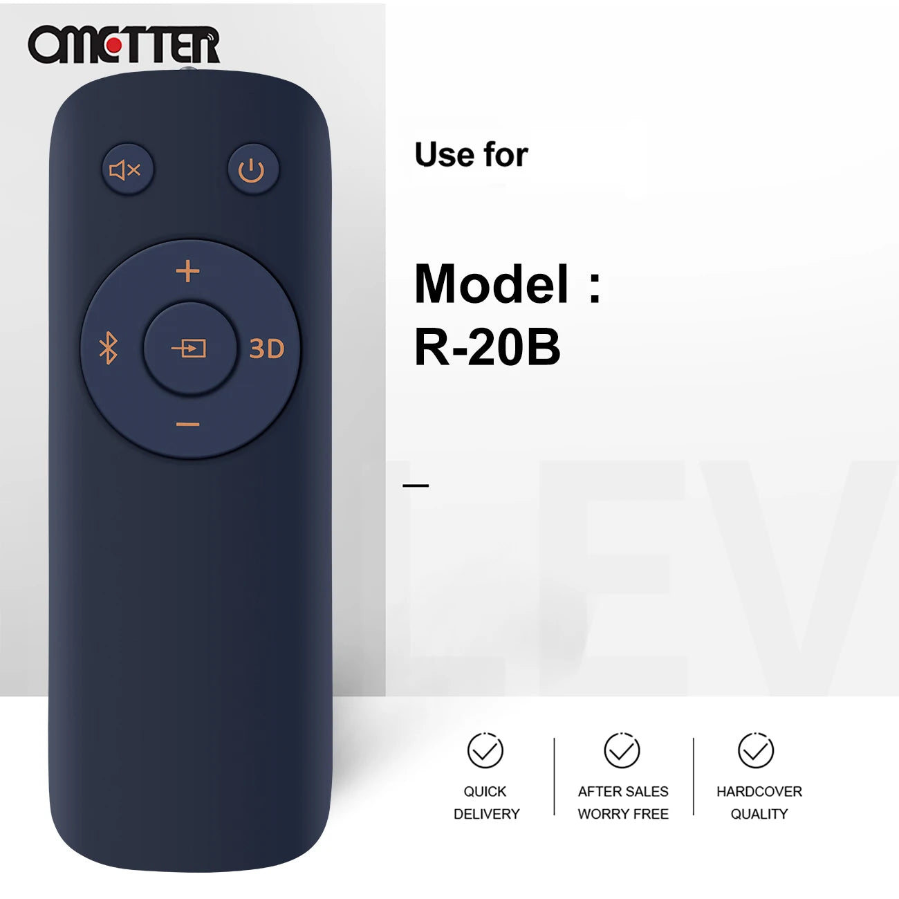 Replacement Sound Bar Remote Control Fit for Klipsch Reference R-20b R-10b R-208 Soundbar System