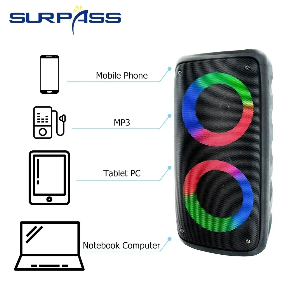 Dual 4inch Jbl Speaker20W Outdoor Portable Jbl Bluetooth Speakers Original withTF TWS FM Audience Sound Box for Home Hotel Party