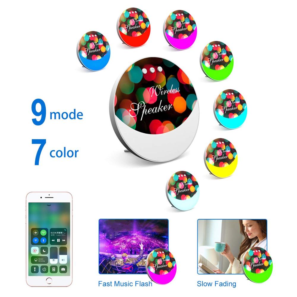 Portable Multimedia Blue Tooth Speaker Smart Table Lamp Light Alarm Clock Led Touch Light Speaker for Home