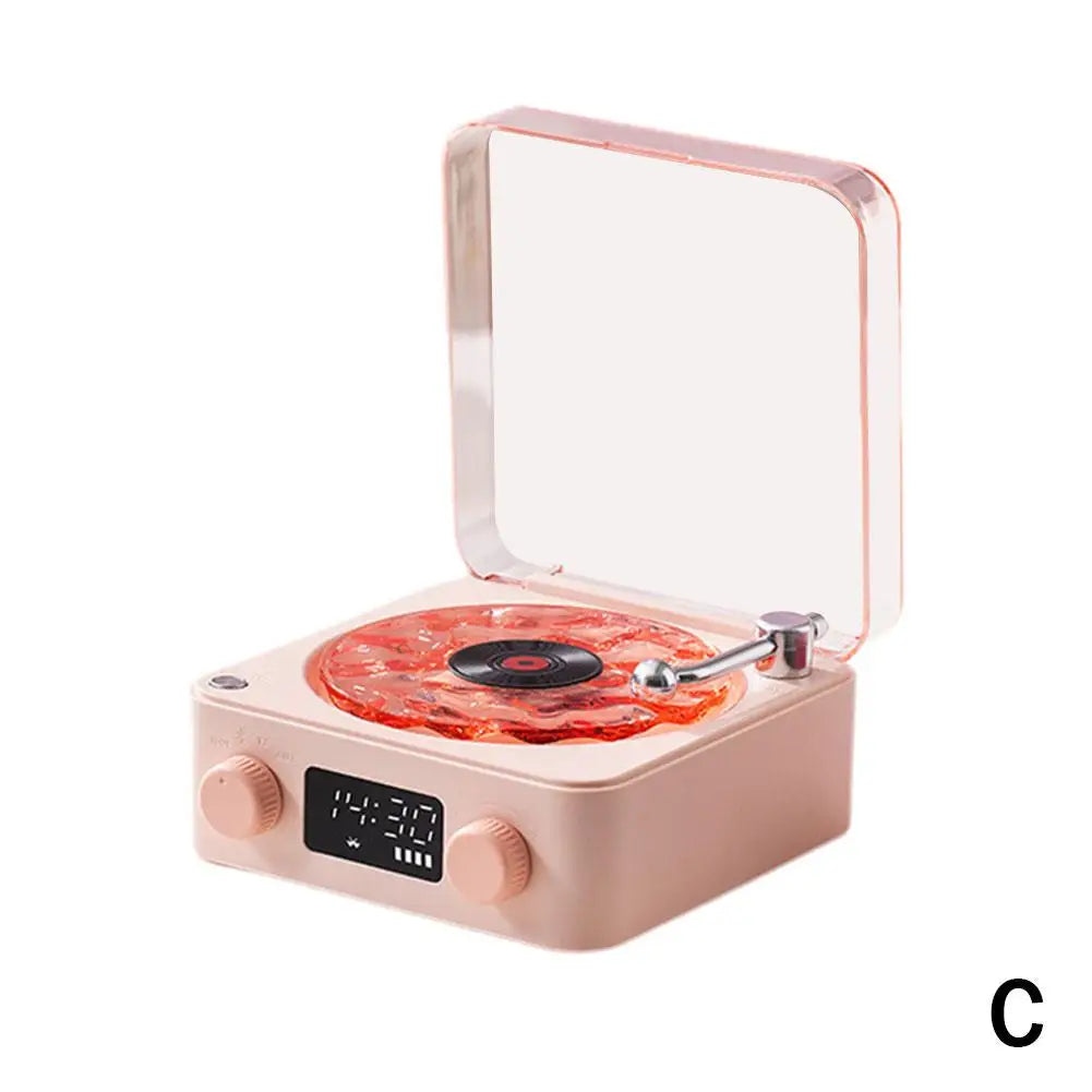 Mini Portable Retro Sleep Aid Speakers White Noise Bluetooth Speaker 360 Surround Sound With RGB Light Support TF Card