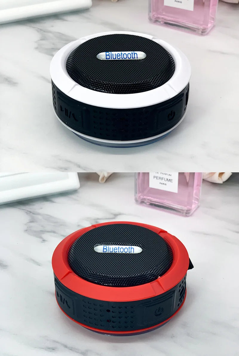 Bluetooth Speaker Wireless Waterproof Suction Cup Outdoor Sports Sound Box Mini Subwoofer for Shower Car Smart Phone MIC TF C6