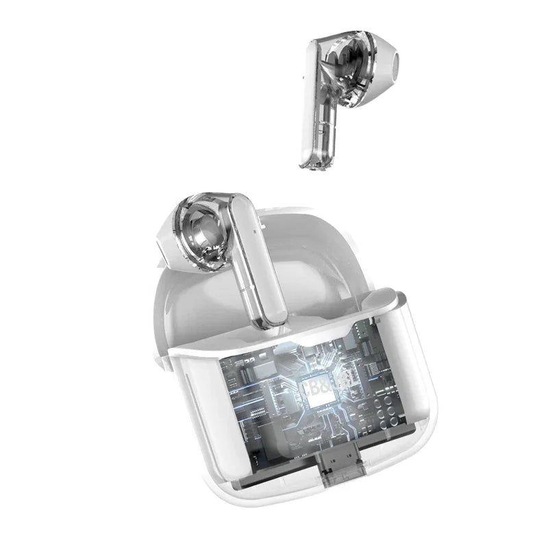 For CB&JBL J225 TWS/T225 TWS Wireless Bluetooth Earphones Transparent Case Design Stereo Earbuds Bass Sound Headset With Mic