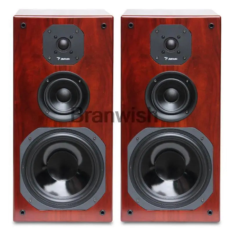 8 Inch 200W Bookshelf Speaker Three-Way Speakers Wooden Monitor Speakers Wooden Passive Fever Hifi Speakers 40~20KHZ a Pair