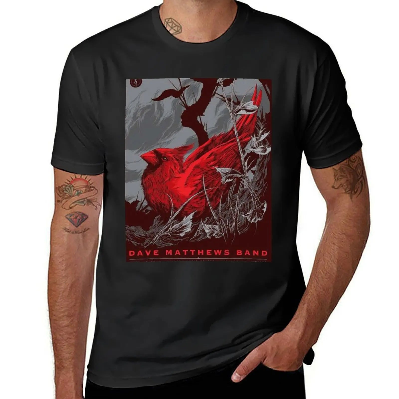 DMB 2015 July 18th Klipsch Music Center Nobleville T-Shirt Oversized Blacks Tees Vintage Mens Graphic T-Shirts Funny