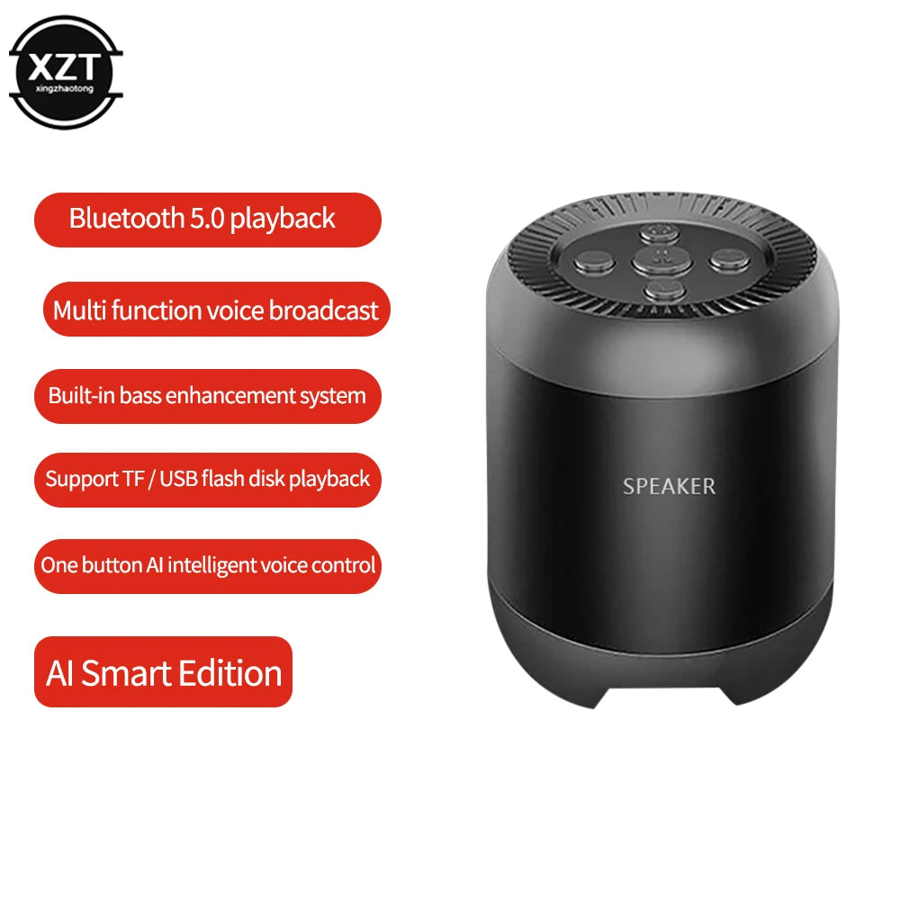 Q35 Wireless Bluetooth-Compatible Speaker Built in Artificial Intelligence AI Assistant Voice Control Speaker Support TF Card