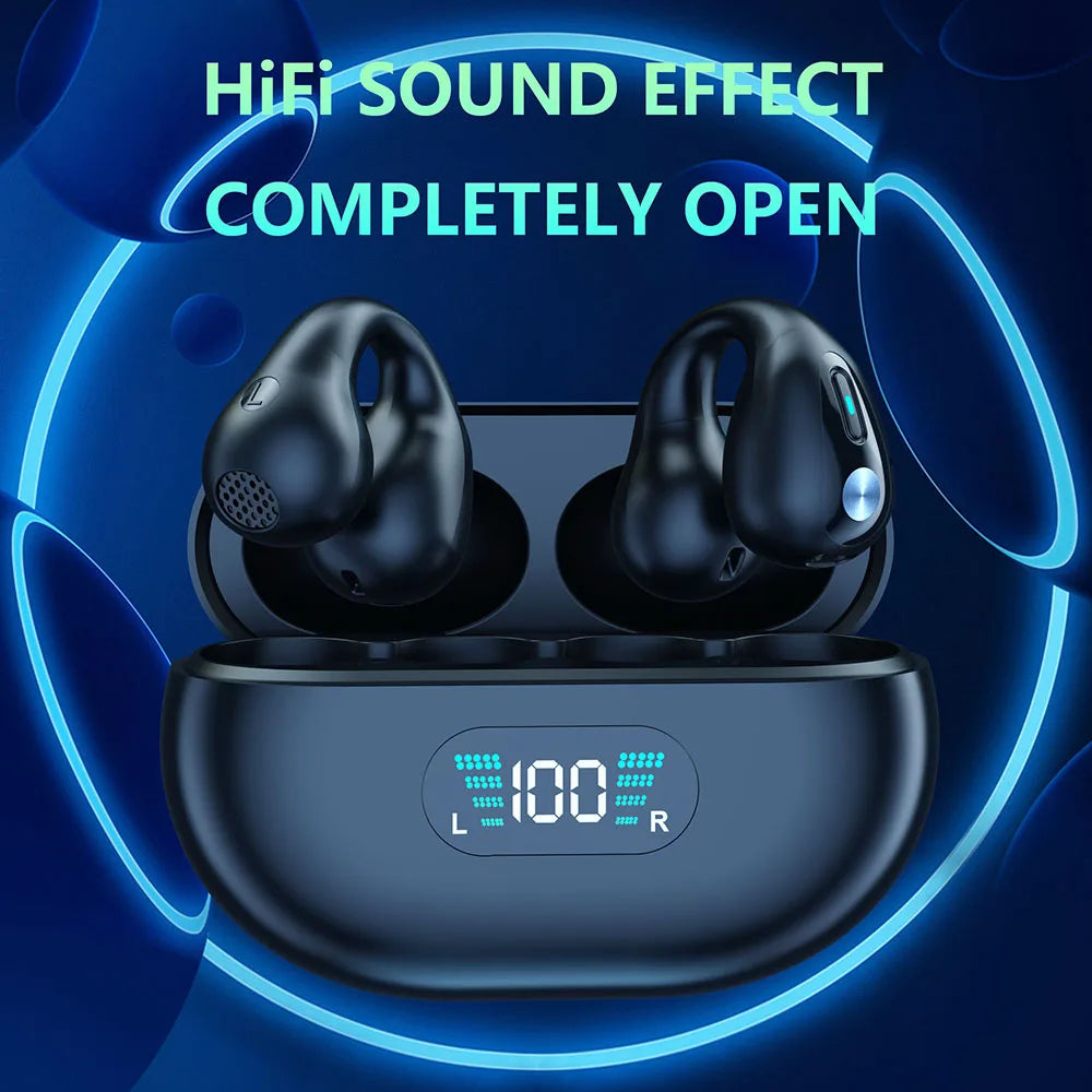 BT V5.3 Ear Ring Sports Wireless Open Earbuds TWS Earphone Headphone Headset for Sony iPhone Android Samsumg Huawei Xiaomi Vivo