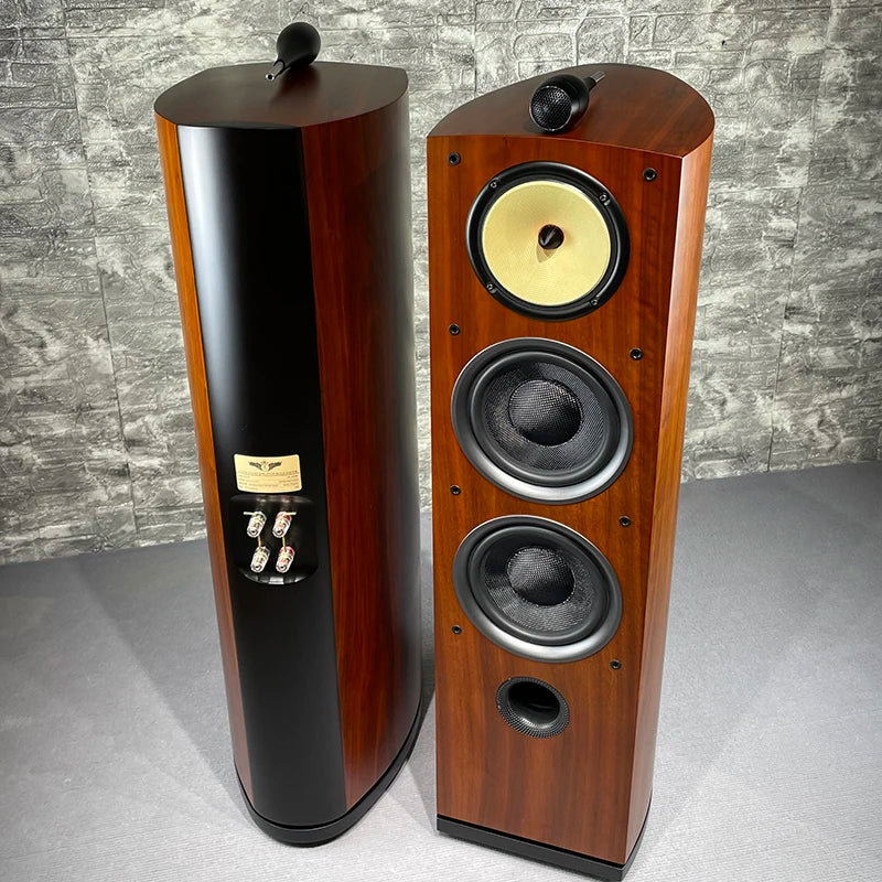 Balenald Home Theater System Nautilus Audio 801 Dual 8-Inch Bass Fever HiFi Three-Way Floor-Standing Passive Speakers