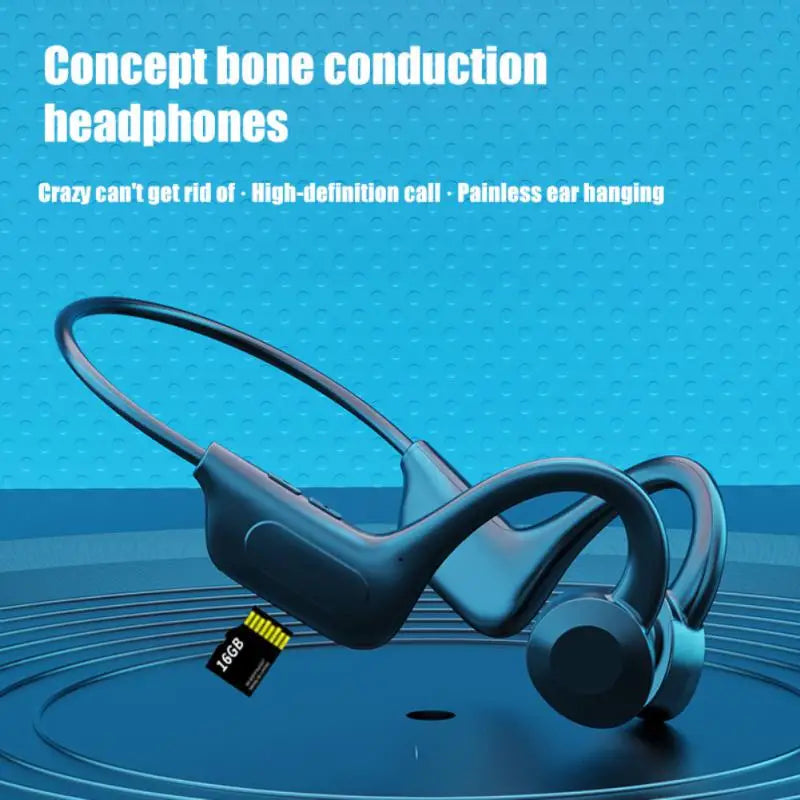 Portable Wireless Headphone VG02 Neckband TWS Bone Conduction Headphones Sports Earphone Headsets Sweatproof Waterproof Earbuds