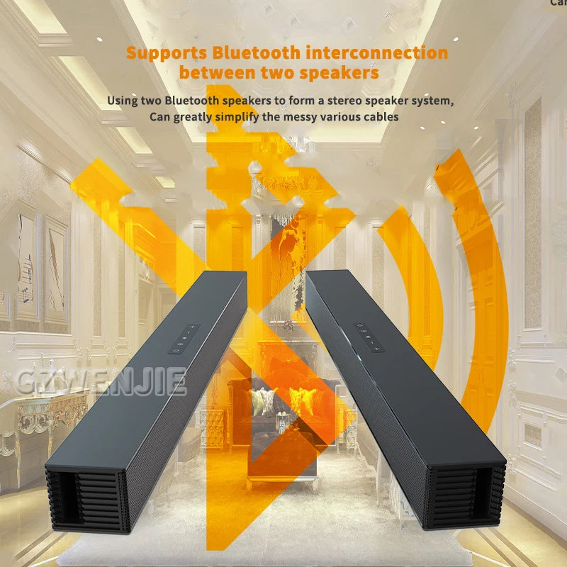 40W Soundbar for TV With Subwoofer Home Theater Multi Function Speaker Optical HDMI Coaxial AUX Wall Mounted Bluetooth Sound Bar