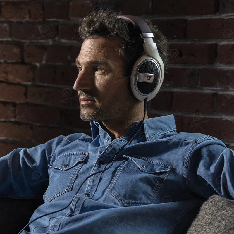 Sennheiser HD 599 Open-Back Stereo Around Ear Headphones Earcups Detachable Cable Wired Headphones With E.A.R Design Style