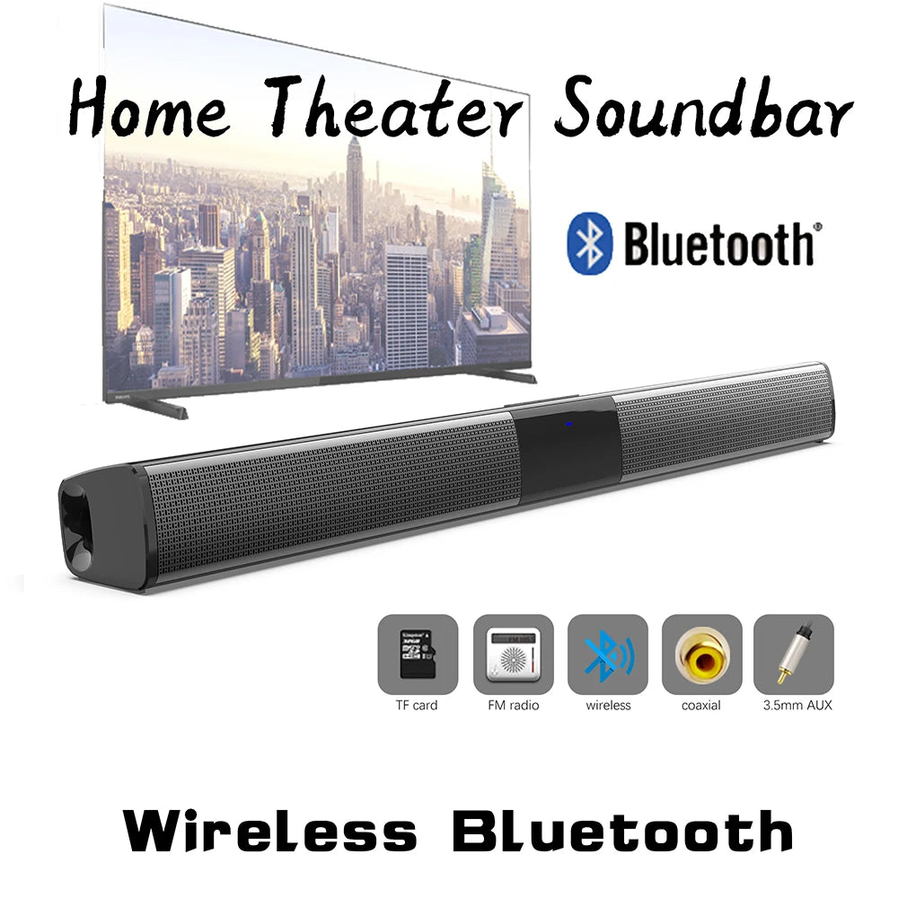 20W Wireless Bluetooth Soundbar Stereo Speakers Home Theater Audio TV Sound Bar Surround Sound Column Dual Subwoofer BS28E