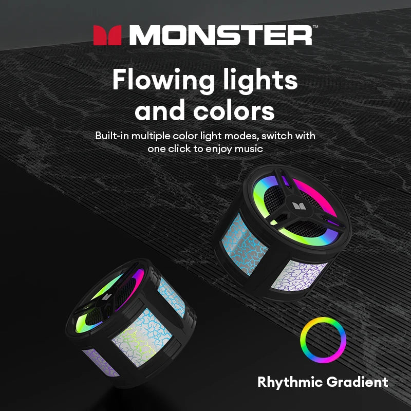 Monster X100 5.4 Portable Colorful Light Bluetooth Speaker Stereo Surround Wireless Bluetooth Speakers Audio Player Loudspeaker