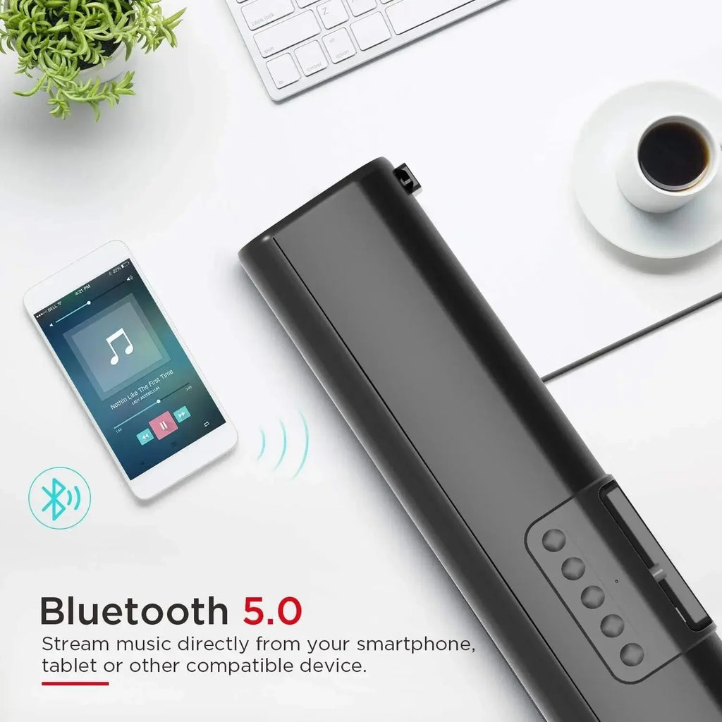 HiFi Surround Sound System Home Theater 3D Stereo Super Bass TV Soundbar Support USB HDMI/RCA Optical Input BT Speaker for PC TV