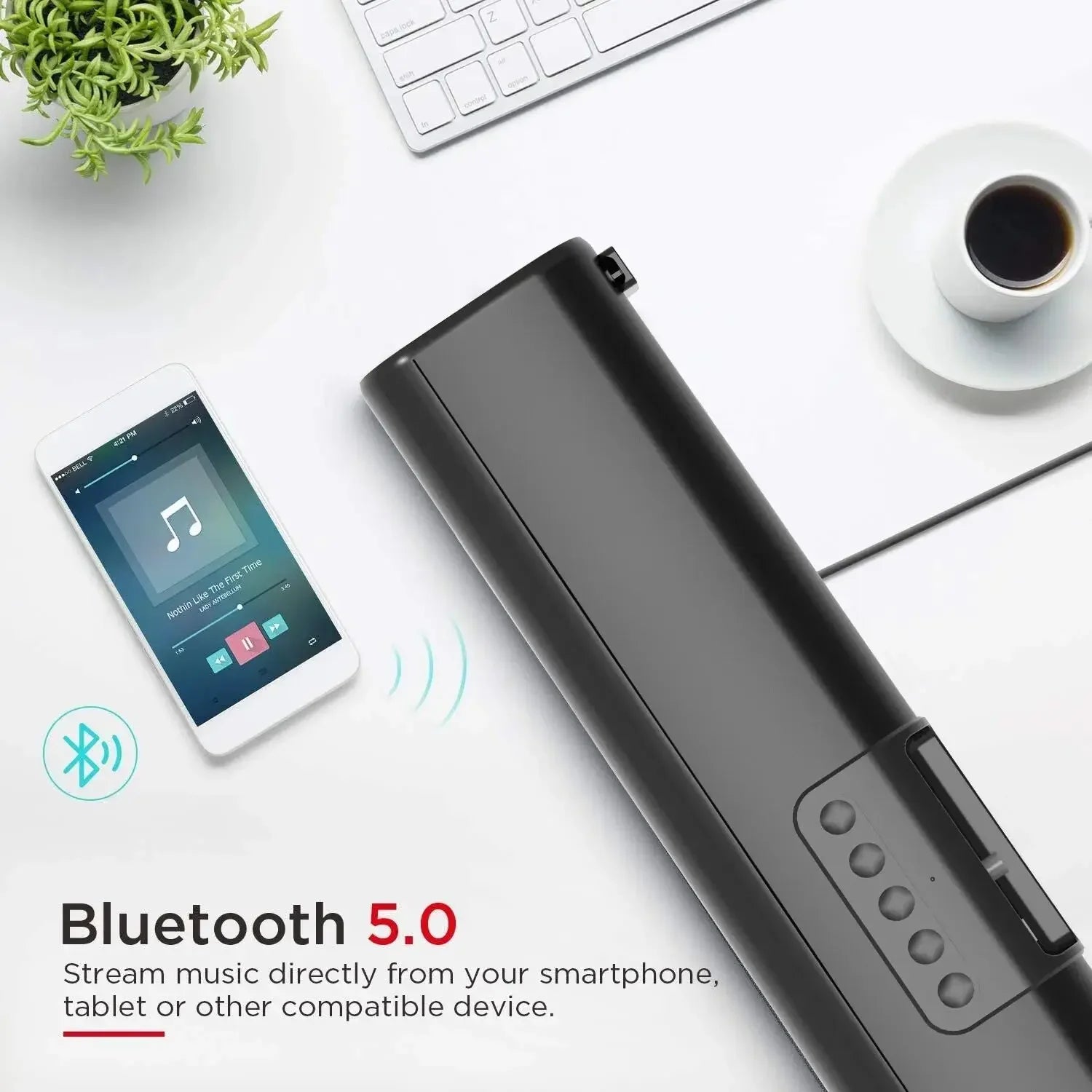 HiFi Surround Sound System Home Theater 3D Stereo Super Bass TV Soundbar Support USB HDMI/RCA Optical Input BT Speaker for PC TV