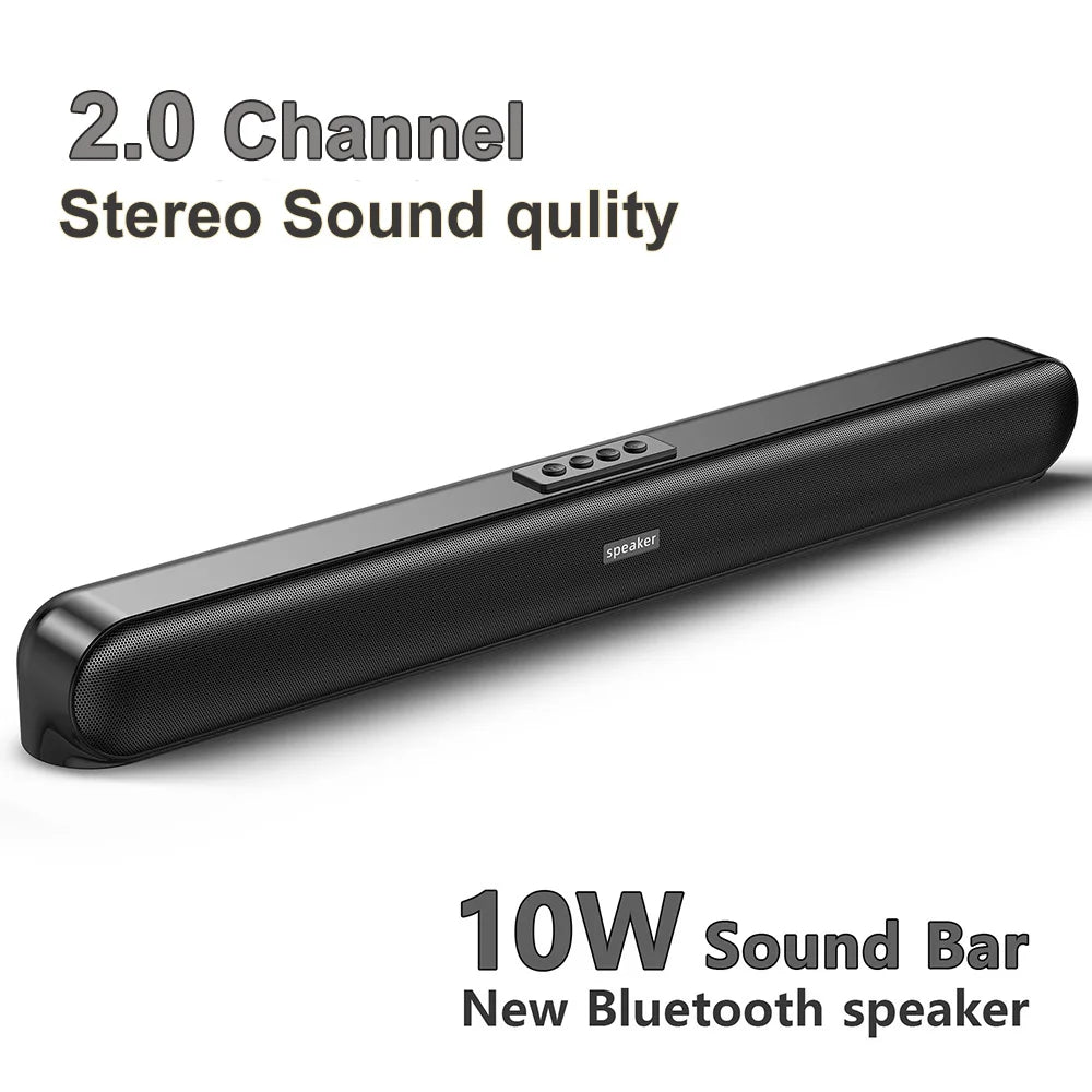 Desktop Sound Bar With Subwoofer Home Theater Sound System Support USB Drive TF Card AUX HIFI Stereo Game PC Bluetooth Speaker