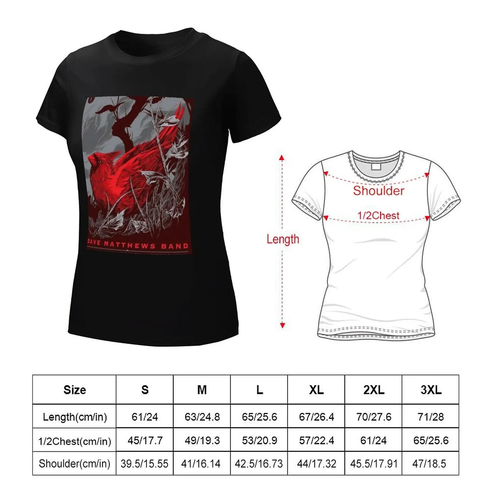 DMB 2015 July 18th Klipsch Music Center Nobleville T-Shirt Korean Fashion Kawaii Clothes Workout Shirts for Women