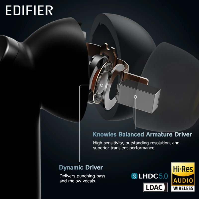 [World Premiere] Edifier Neobuds Pro 2 -50dB Active Noise Cancellation TWS Bluetooth Earphones LDAC Hi-Res Audio 8-Mic ENC