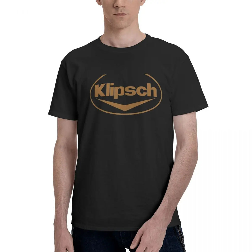 Best Selling Klipsch Logo T-Shirt Anime T-Shirt Tops T Shirt for Men Oversized T-Shirt New Streetwear O-Neck Cotton T Shirts