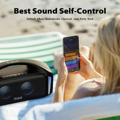 Tribit Portable Bluetooth Speaker 90W StormBox Blast Outdoor Wireless Speaker IPX7 Waterproof Party Camping Speaker 30H Playtime