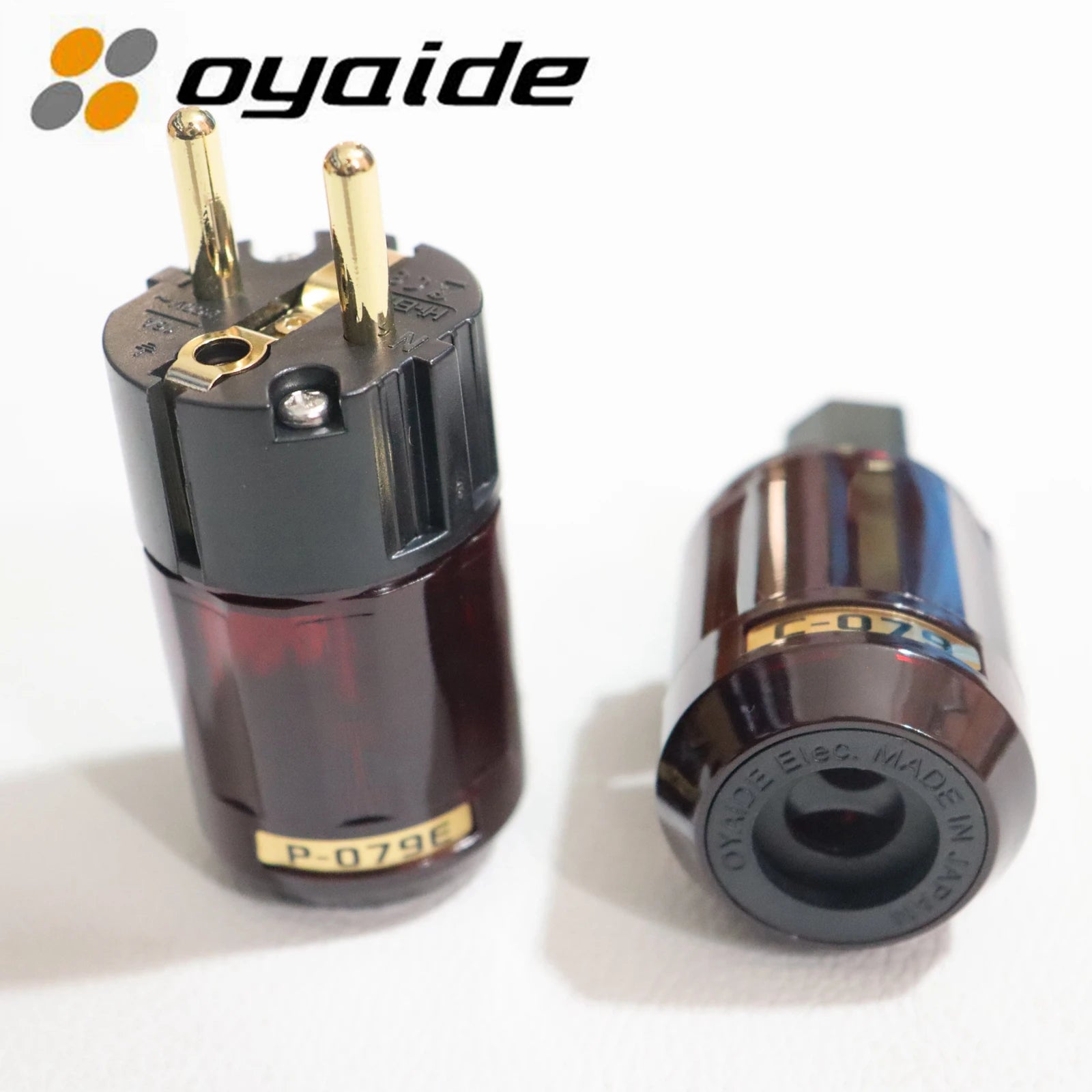 1pair Oyaide Power Plug Schuko Europe EU/US HiFi Power Cable Connector 24k Gold Plated Audio Connector Female-Male DIY Audio