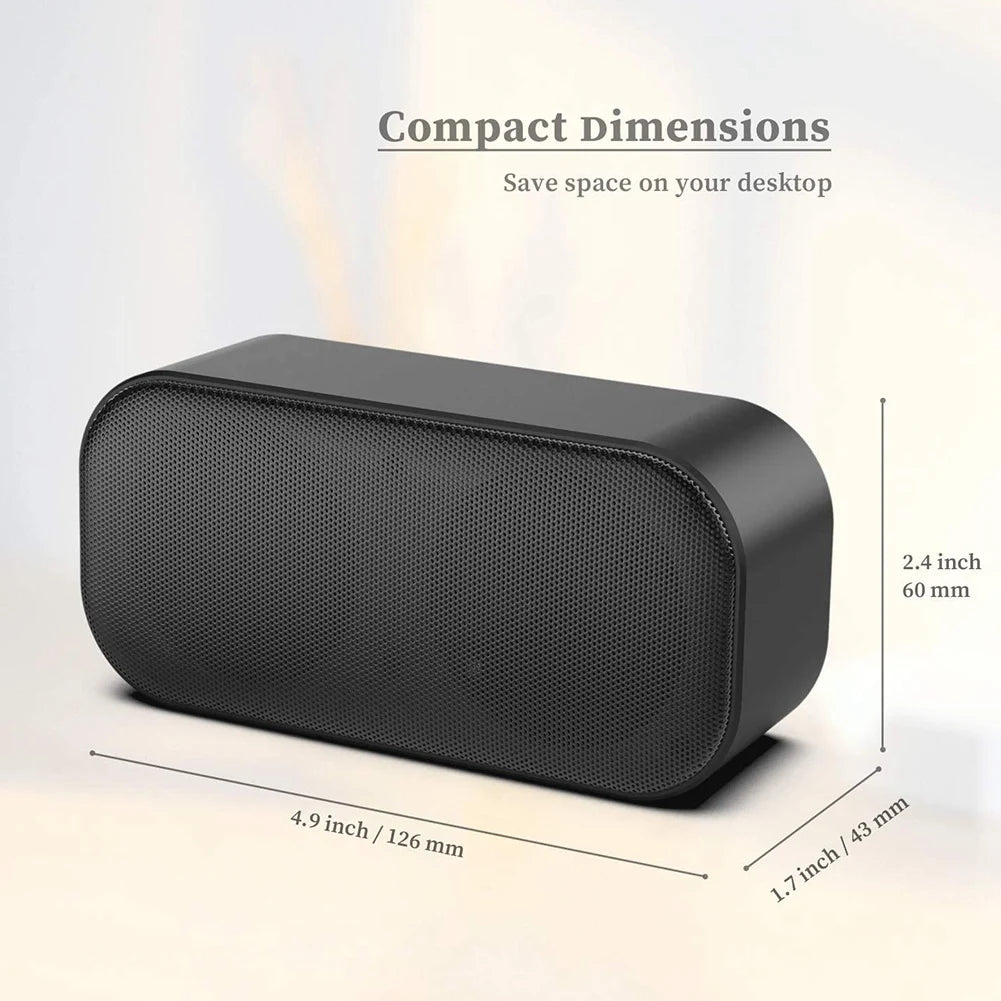 Portable USB Computer Speaker Pc Speaker All-In-One Mini Sound Bar Stereo Sound for TV/Laptop/Computer Plug and Play