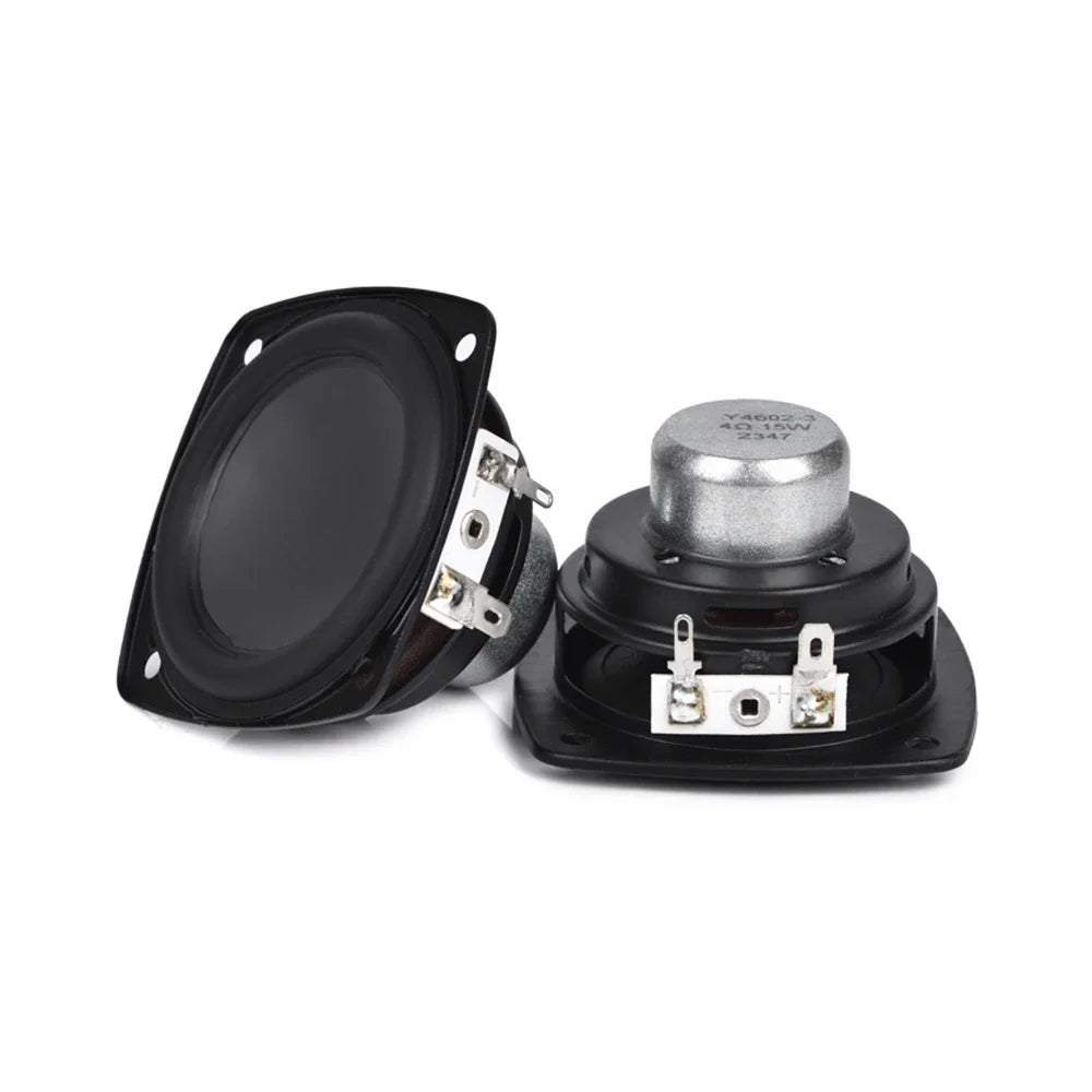 2pcs/Lot 2.75 Inch 4Ω 15W Speakers Full Range Rubber Edge Iron NdFeb Dual Magnetic DIY Bluetooth Speaker