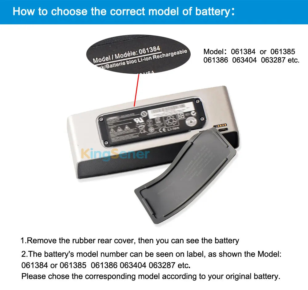 KingSener 061384 061385 061386 063404 063287 Battery for BOSE SoundLink Mini I Bluetooth Speaker Rechargeable Battery 7.4V 17WH
