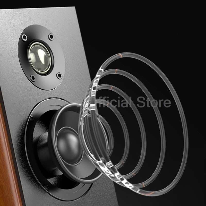 4 Inch Bluetooth Speaker Active Sound Box Surround Sound Speaker Home Theater High Fidelity Speaker Wooden Desktop Speaker