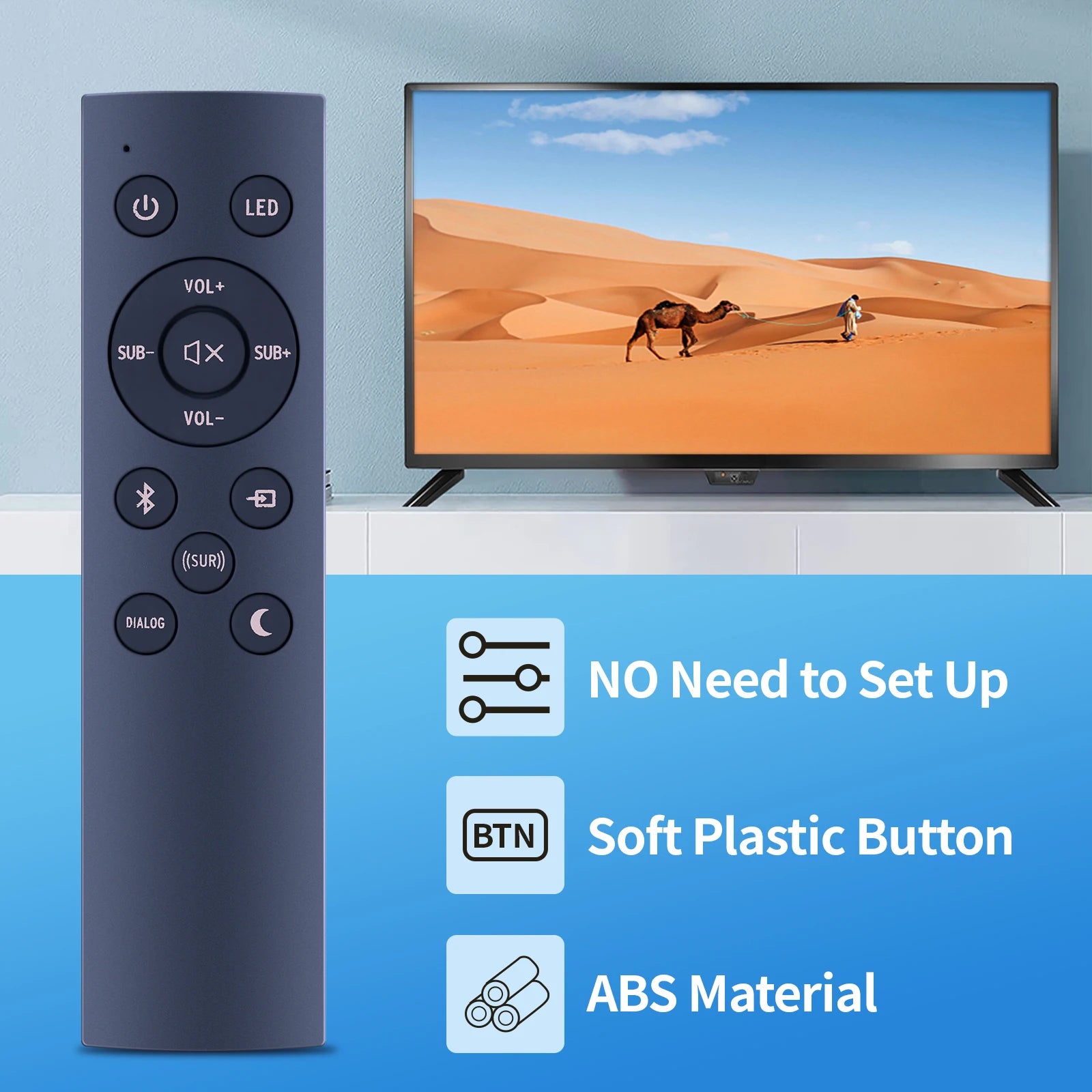 New Replaced Remote Control Fit for Klipsch Sound Bar 1067744 R-4b II 1067420 R-4BII,Klipsch Cinema 400 2.1 Sound Bar