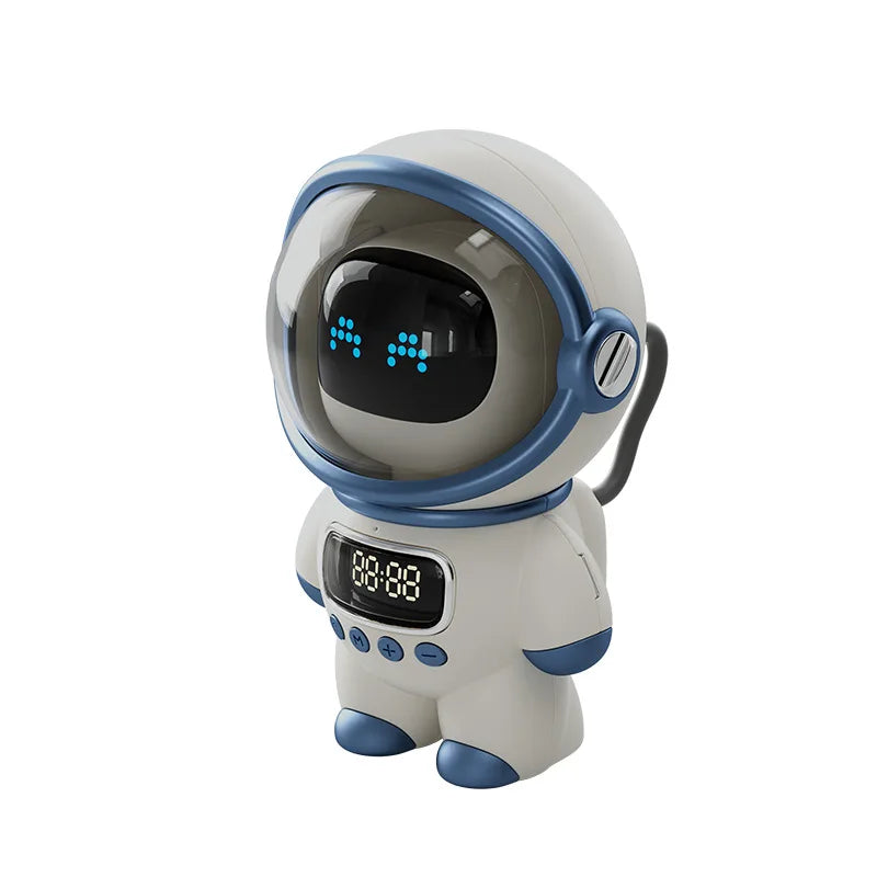 Mini Smart Astronaut Bluetooth Speaker Sound Box Portable Stereo Ai Interactive Audio With Alarm Clock Support TF/FM Kid's Gift