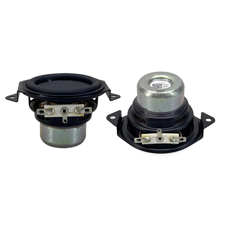 2 Pcs 1.75 Inch 4 Ohm 30 W HIFI Full Range Speaker Double Neodymium Magnetic Long Stroke Bass Waterproof Basin DIY Home Theater