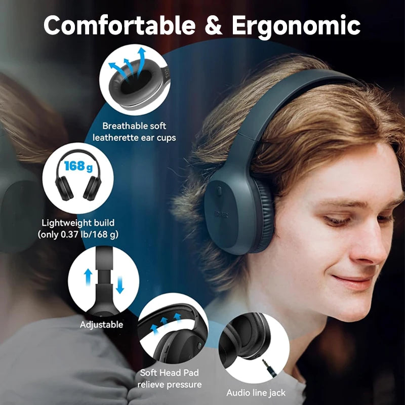 EDIFIER W600BT Wireless Bluetooth Headphone Bluetooth 5.1 Up to 30hrs Playback Time 40mm Drivers Hands-Free Headset Dual Connect