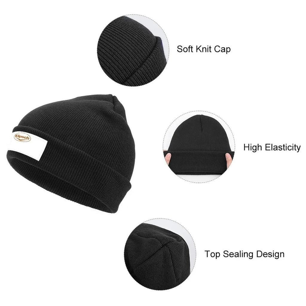 Klipsch Logo Knitted Cap Custom Hat Dropshipping Golf Hat Funny Hat Men's Caps Women's