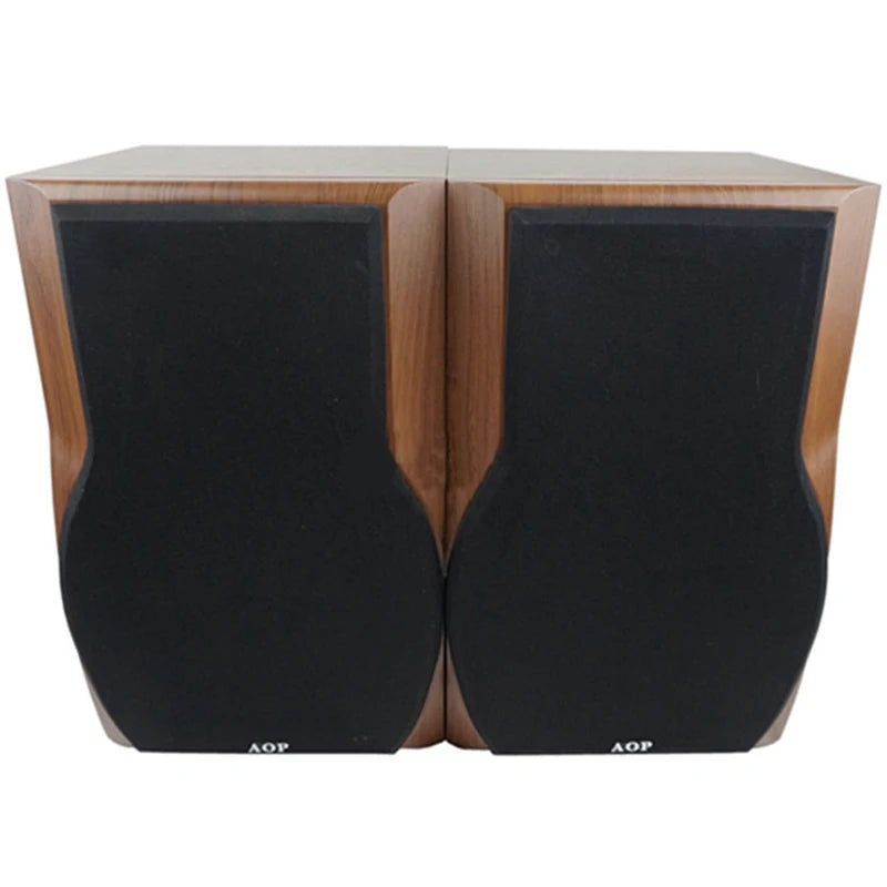 8 Inch Bookshelf Speaker High and Low Frequency Two-Way Wooden HIFI Passive Audio Sound Amplifier Monitor Speaker Music Player
