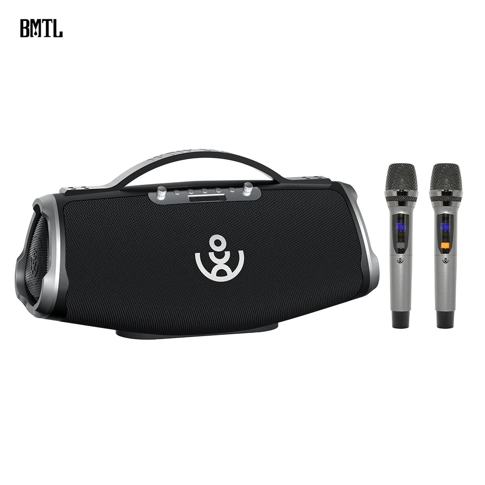 300W Bluetooth Outdoor Speaker With Subwoofer & Wireless Mic, 8-Hour Battery for Camping, Beach, and Party