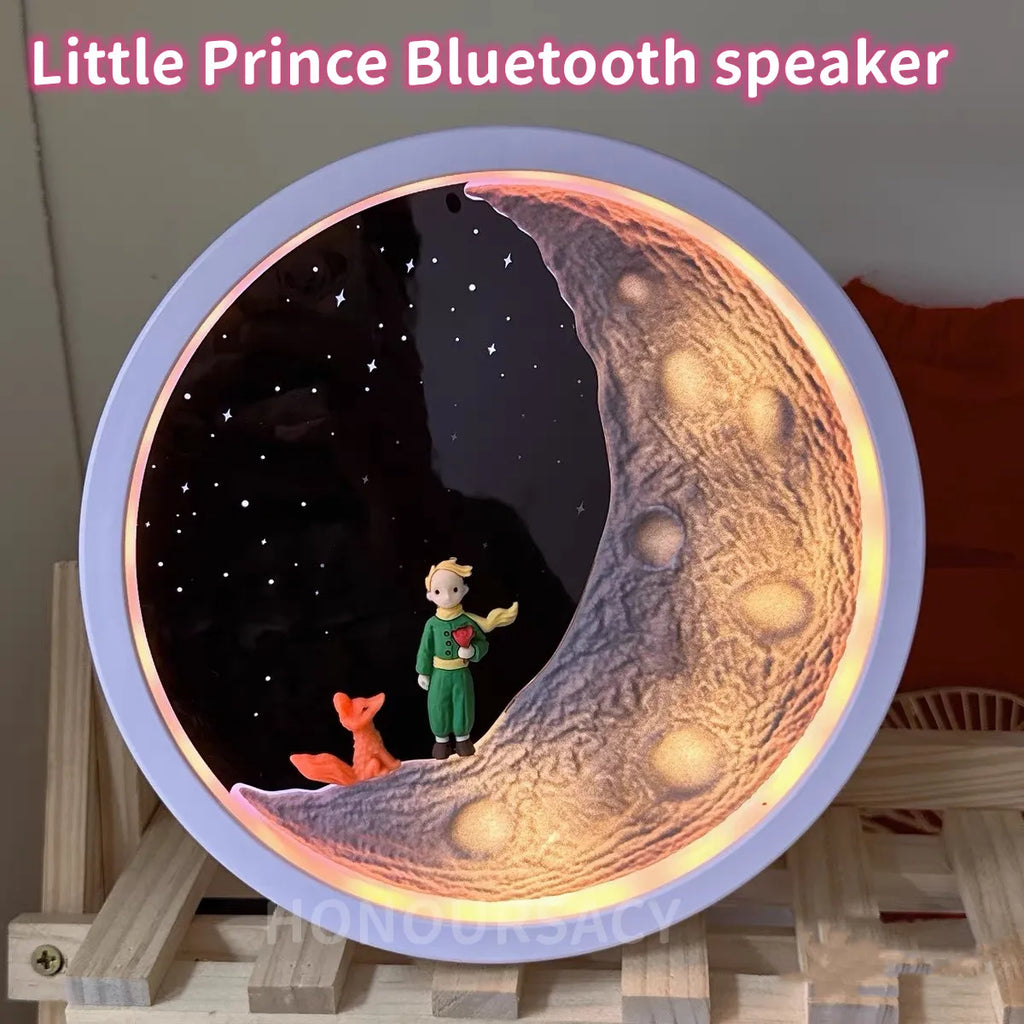 Birthday Gift Little Prince Wireless Mini Bluetooth Speaker Gaming Subwoofer Creative Bedroom Night Lamp Table Lamp Caixa De Som