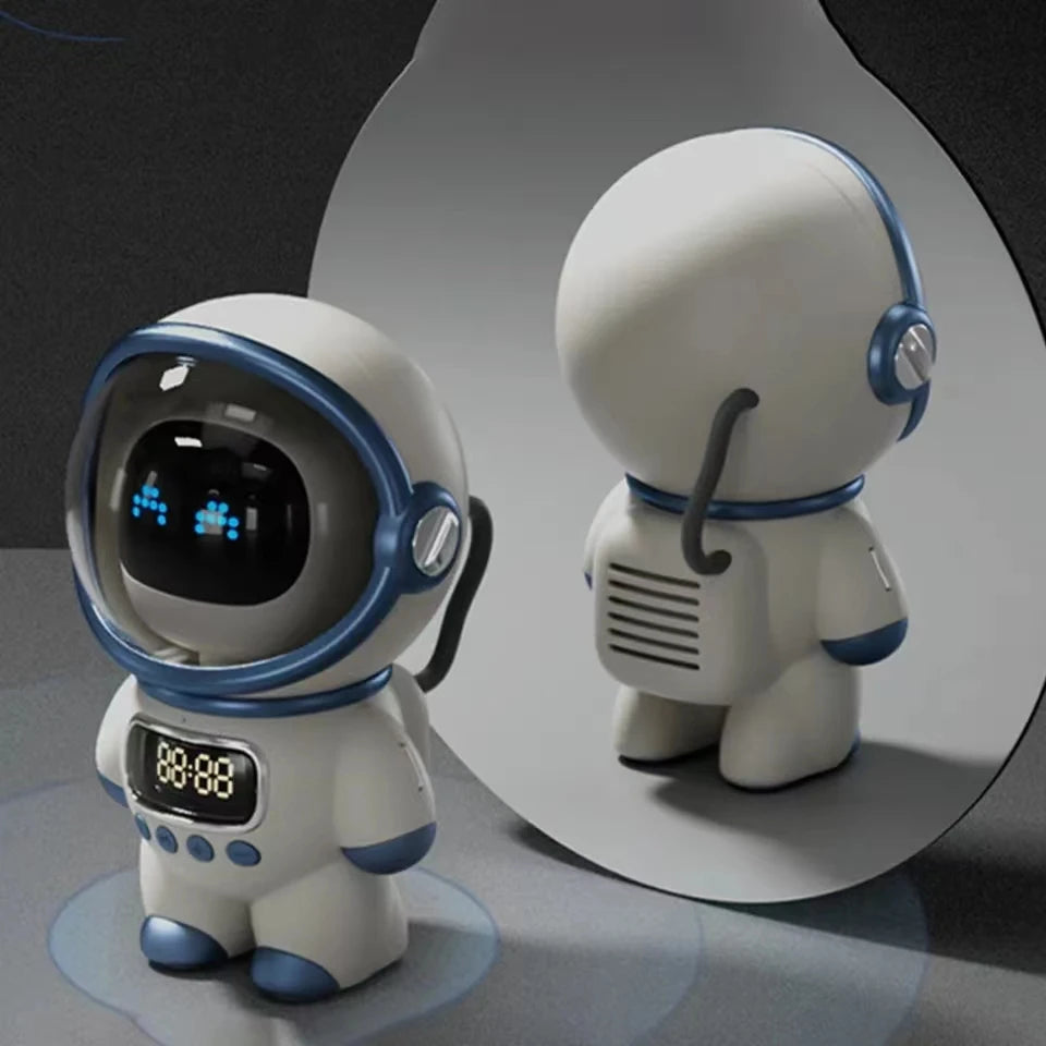 Mini Smart Astronaut Bluetooth Speaker Sound Box Portable Stereo Ai Interactive Audio With Alarm Clock Support TF/FM Kid's Gift
