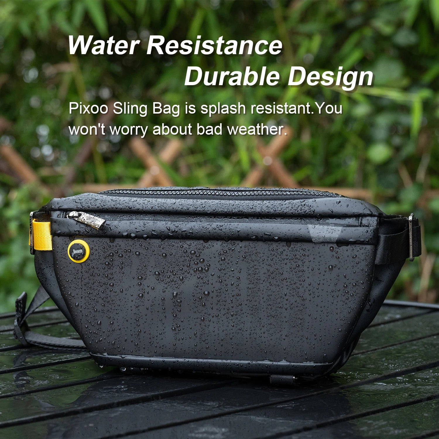 Divoom Sling Bag Customizable Pixel Art Speaker Bag Fashion Design Waterproof for Biking Hiking Outside Activity Big Space