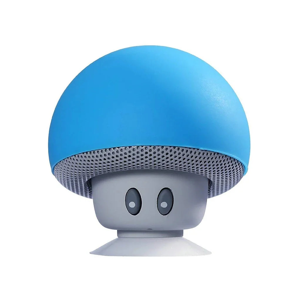 Mini Mushroom Bluetooth Speaker 5.0 Wireless Range Subwoofer With Suction Cup for Phones Cycling Picnic Outdoor