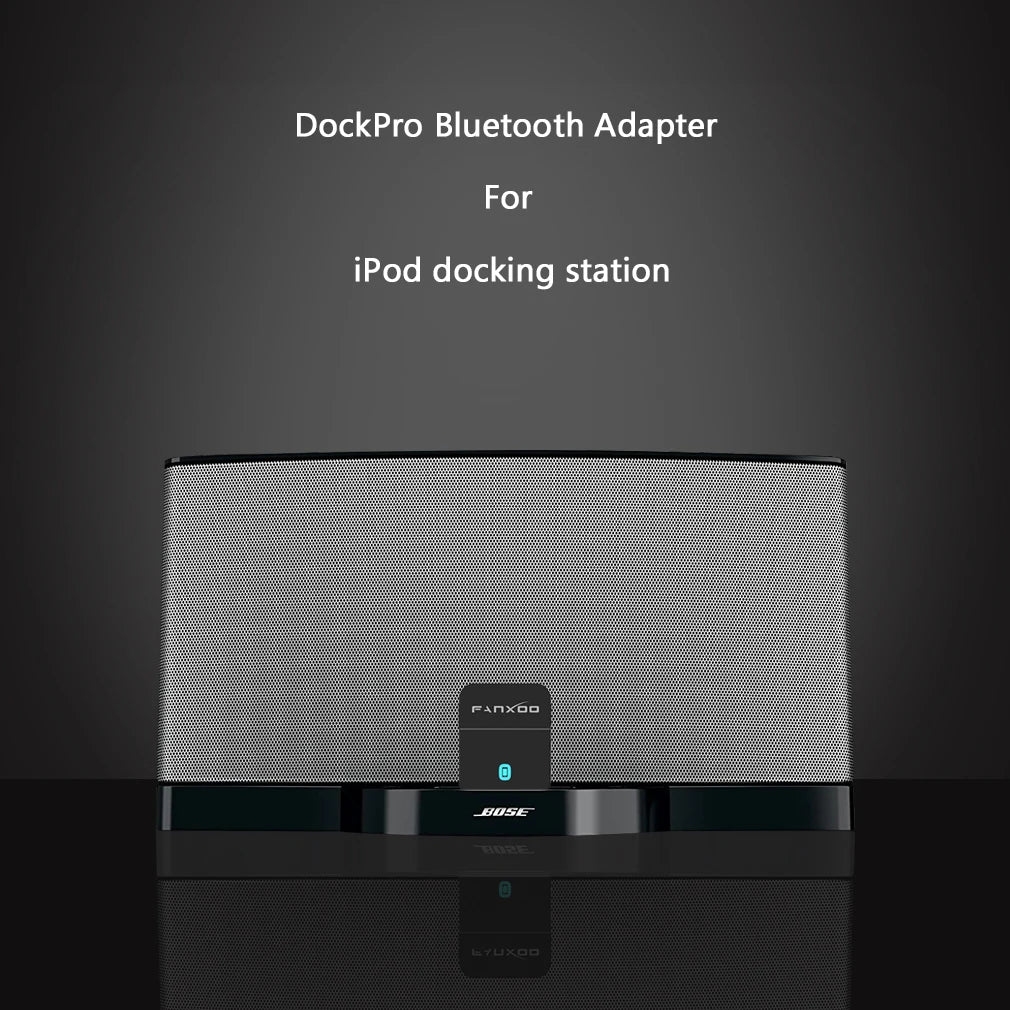 Fanxoo DockPro 30 Pin Bluetooth Adapter 5.0 for Bose Sounddock JBL SONY YAMAHA Stereo and Other iPhone iPod Docking Station