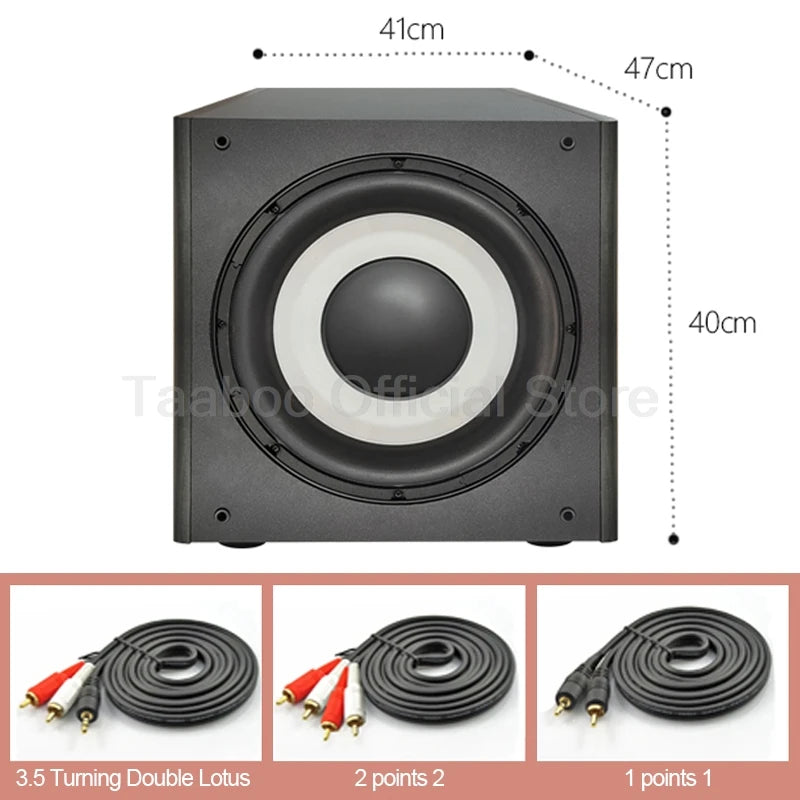 12 Inch Active Subwoofer Speaker High Power HiFi Wooden Subwoofer High Fidelity Extra Bass Mode Home Theater Amplifier Sound Box