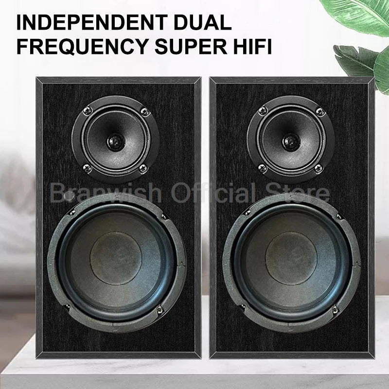 2Pcs 160W 5.25 Inch Active Speaker 2-Way Bookshelf Audio Sound Box 5.0 Blutooth HIFI Fever Surround Amplifier for Karaoke PC TV