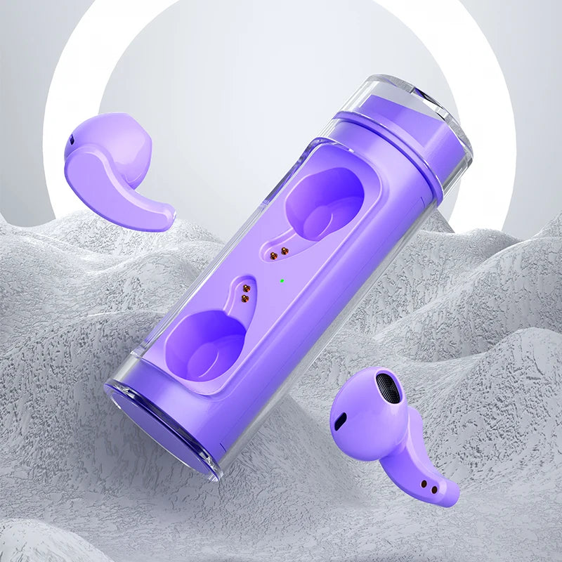 2023 Hot Sale Fashion Transparent Wireless Headset Bt Headphones HIFI  230mah Large Battery Sports Earbuds TWS Earphone