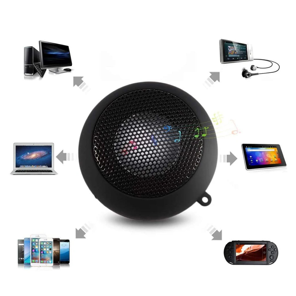 Mini Speaker Portable Rechargeable Travel Speaker With Aux Input Wired 3.5mm Headphone Jack