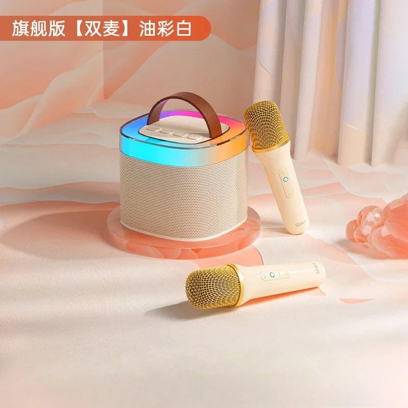 SOAIY SK2 Wireless Bluetooth Speaker With Microphone AI Voice Control for Small Family Gatherings Indoor Picnic Gaming Speaker