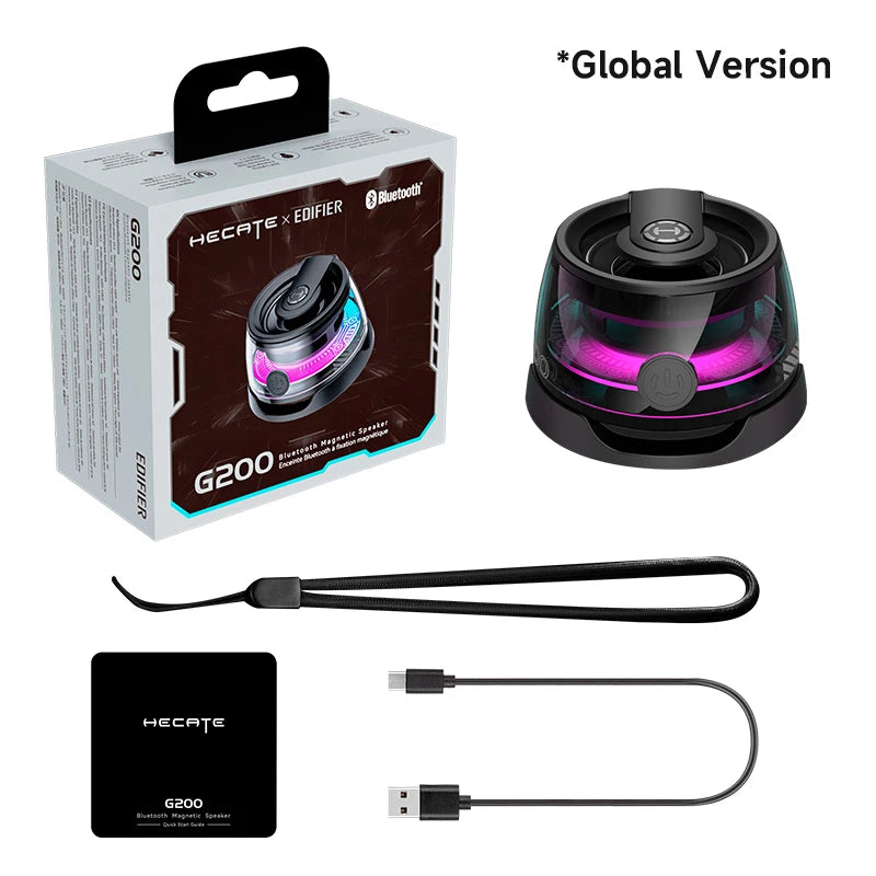 Edifier Magnetic Portable Bluetooth Speaker HECATE G200 Mini Sound Box Bluetooth 5.3 RGB Lighting Phone Holder True Wireless