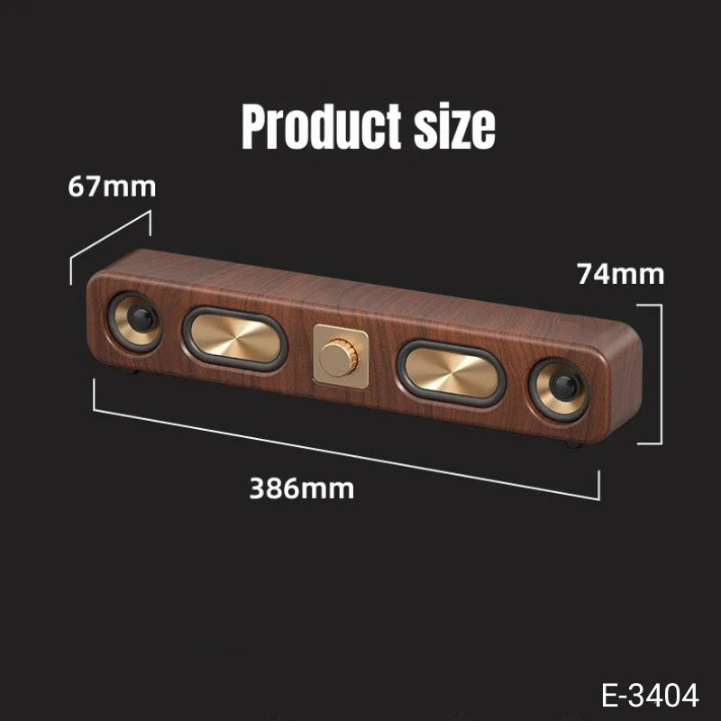 Luxurious Sound Experience 2024 New Stylish Retro Home Wireless Bluetooth Speakers Portable Double Horns Stereo Bar Sound Box
