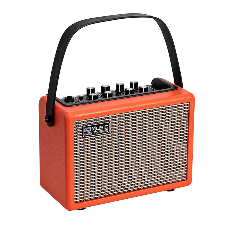 Coolmusic Electric Bass Guitar Amplifier Rechargeable Bluetooth Speaker Built in Distortion Reverb With Gain Bass Treble Volume