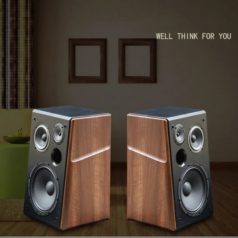 200W 8/10 Inch Wooden Speaker Woofer 4ohm KTV Speaker Treble Home Singing Audio Home Fever Passive Speaker Bookshelf Speaker