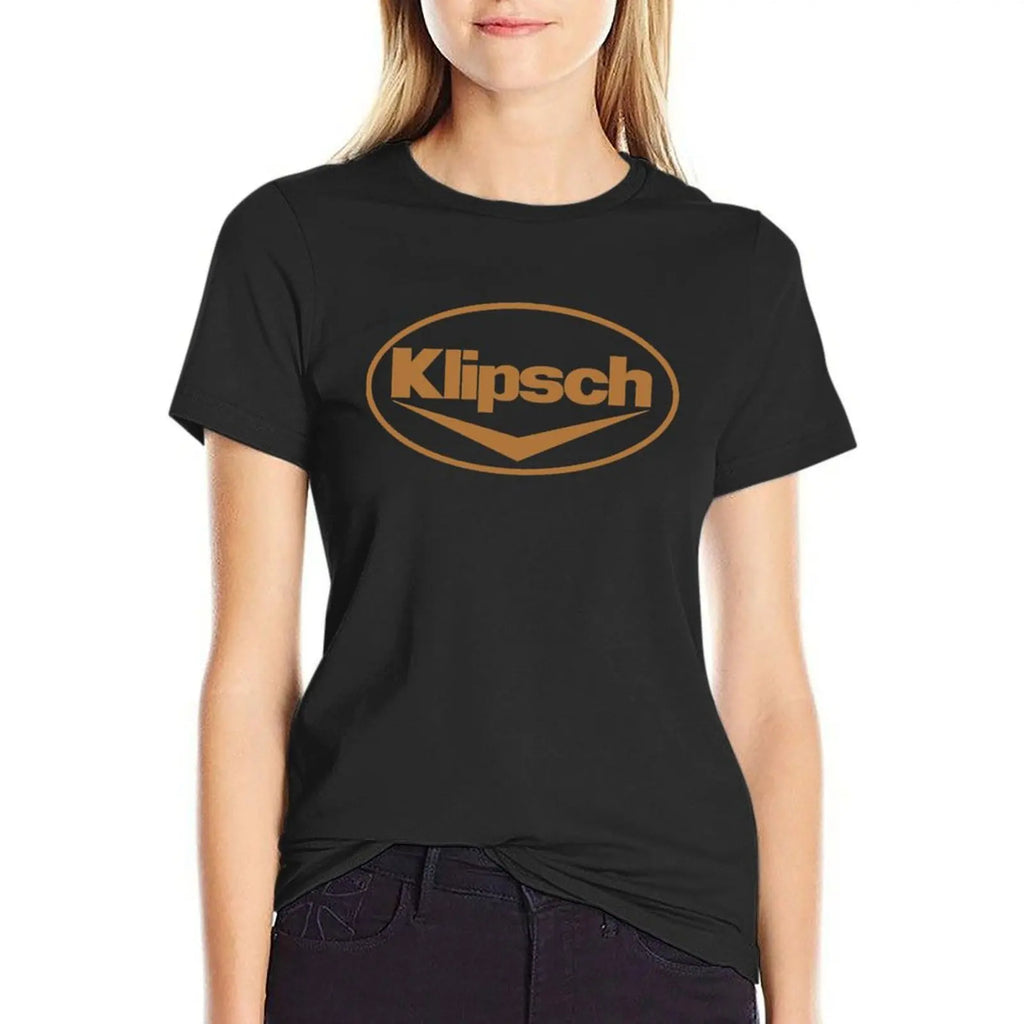 Klipsch Logo T-Shirt Plus Size Tops Cute Clothes Tops Women Clothes